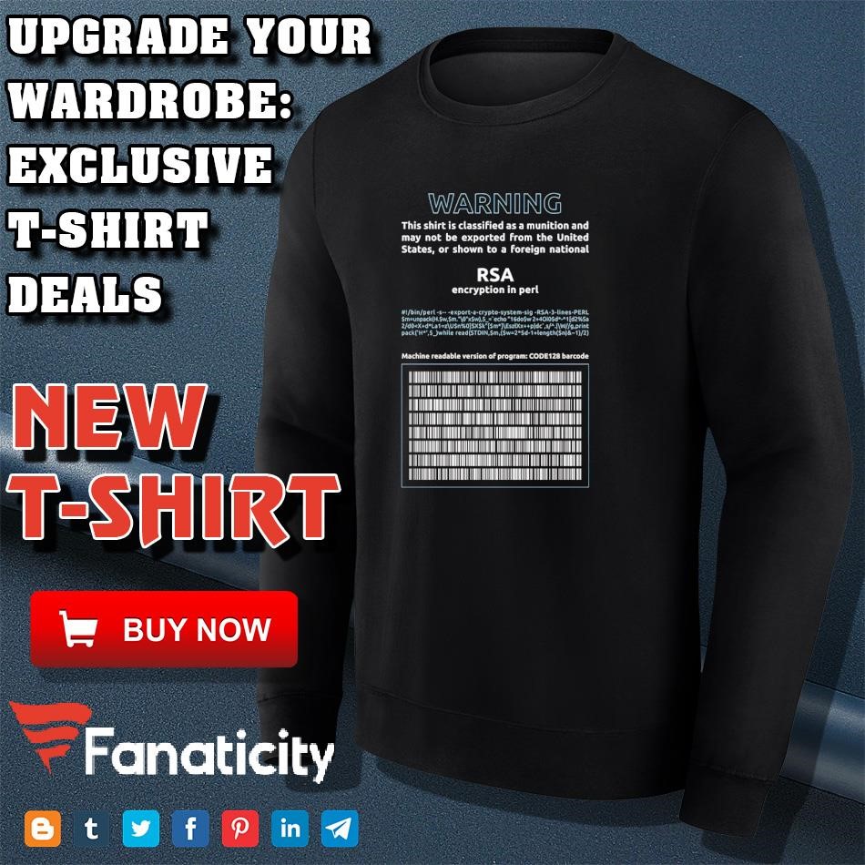 Warning this shirt is classified as a munition and may not be 