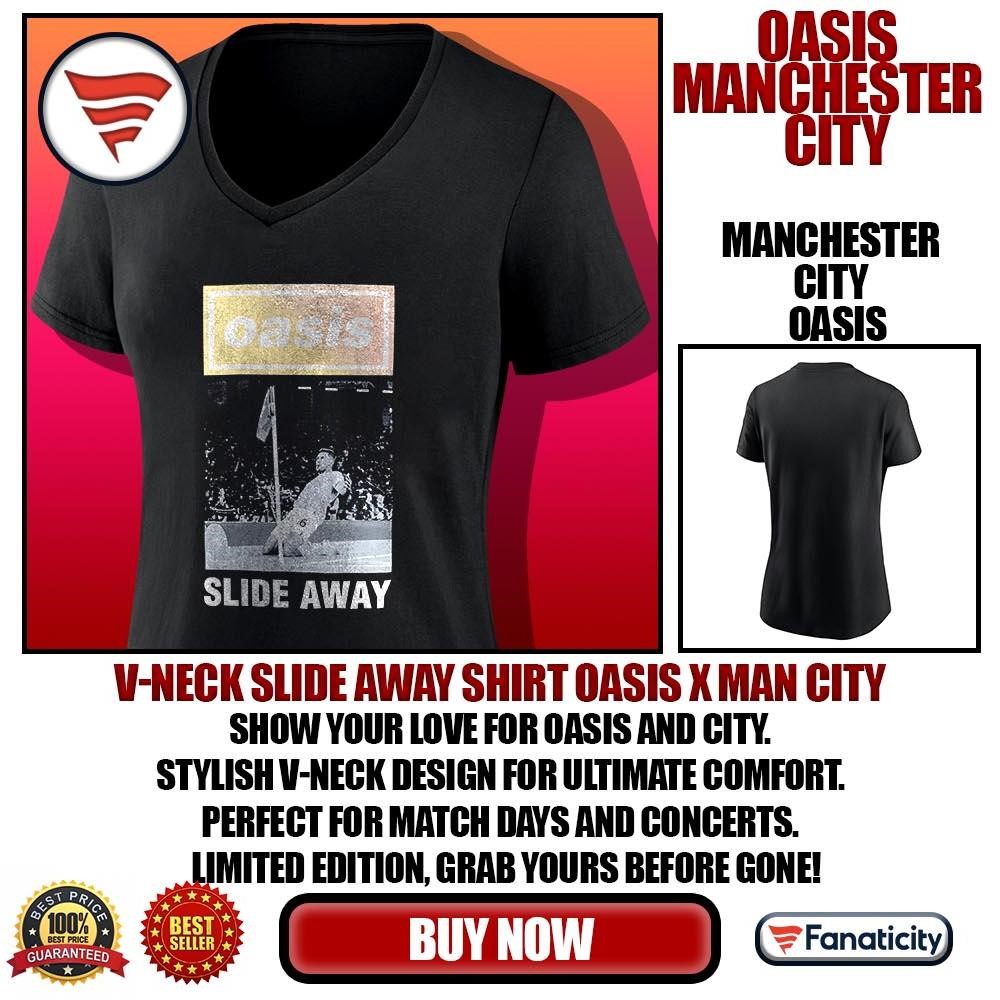 Manchester City × Oasis Slide Away Manchester City x Oasis Slide Away T-Shirt | Official Man