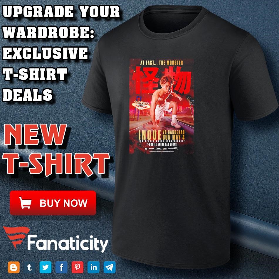 Lサイズ怪物 Tシャツ INOUE vs CARDENAS 05.04.25 Inoue vs. Cardenas Official Event T-Shirt – toprank.com/shop