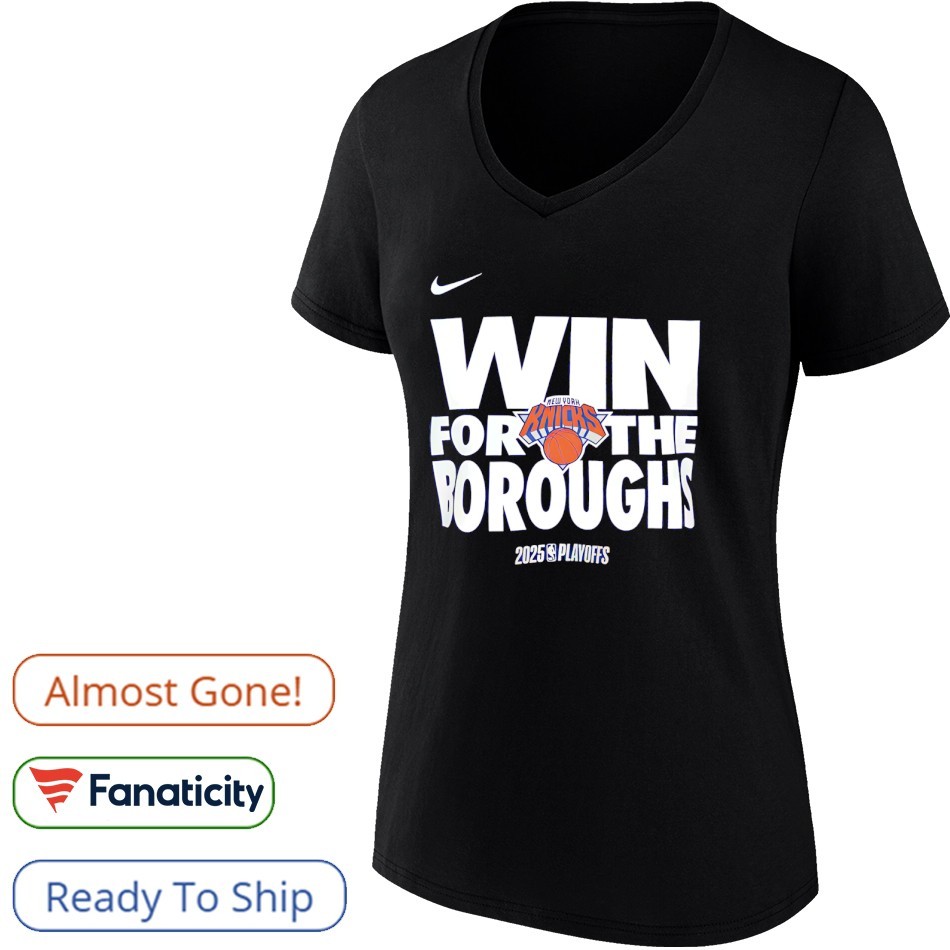 New York Knicks win for the boroughs Playoffs 2025 shirt