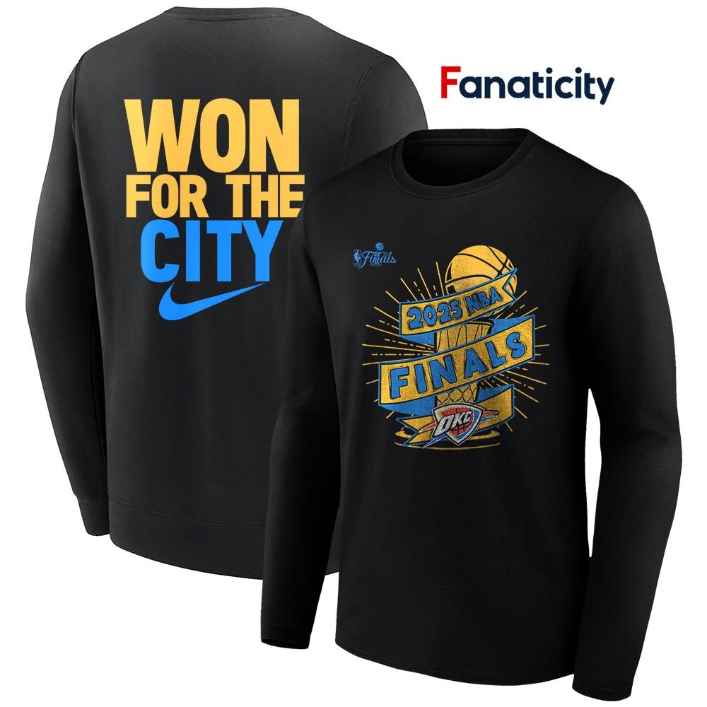 teket☆Championship Sweatshirt Oklahoma City Thunder Womens LIGHT ORANGE 2025 Final