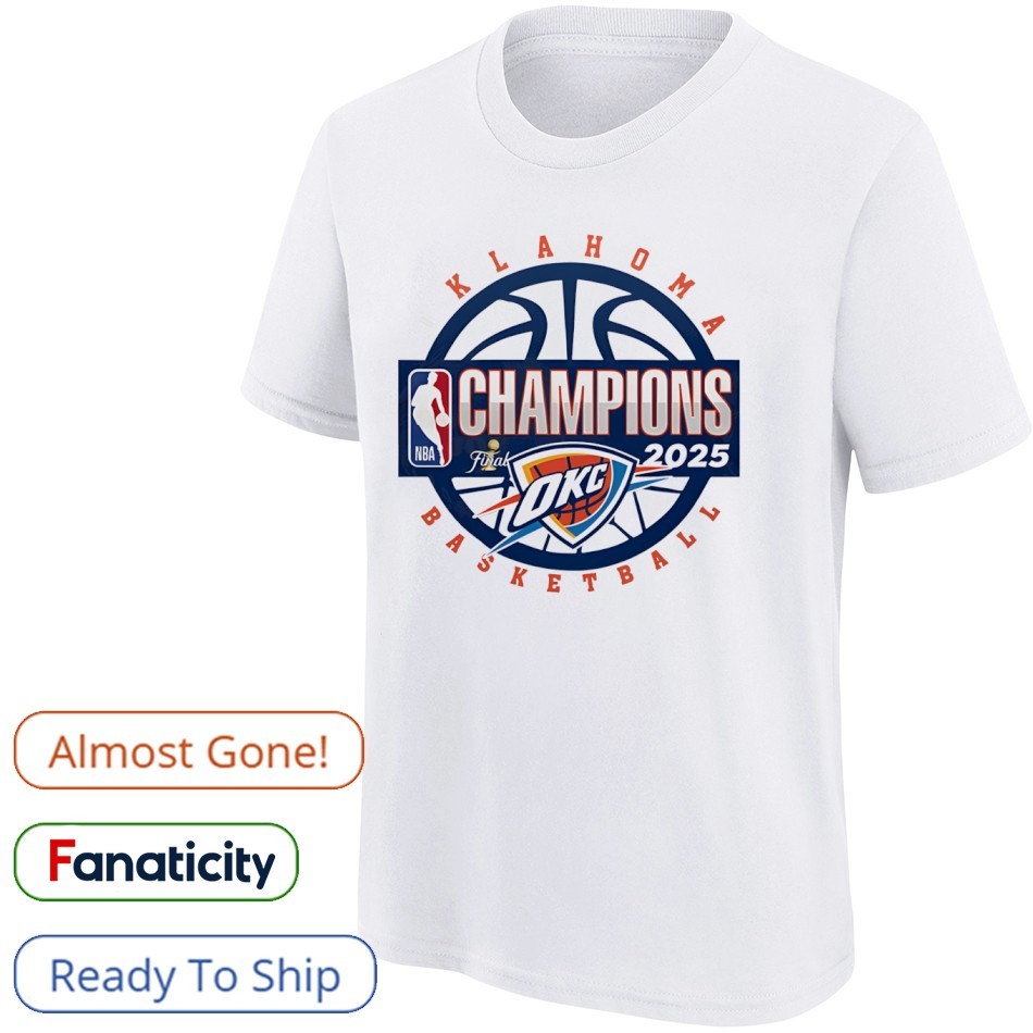 NBA CHAMPION TEE Lサイズ Oklahoma City Thunder Nike Unisex 2025 NBA Finals Champions