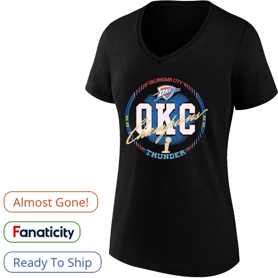 Oklahoma City Thunder NBA Champions 2025 circle logo shirt