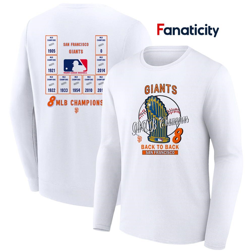 San Francisco Giants 8 MLB champions hardwood classics