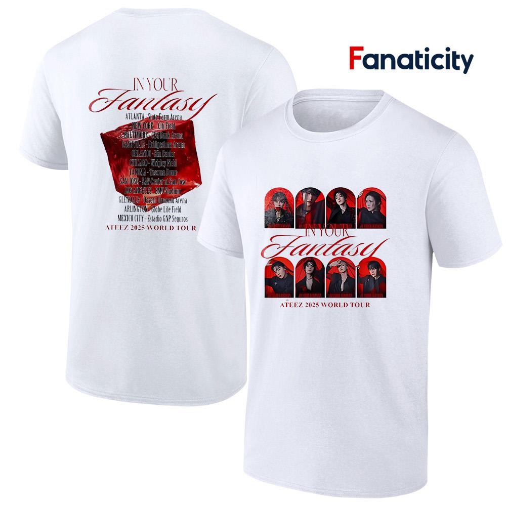 ATEEZ In Your Fantasy 2025 world tour roster shirt, hoodie