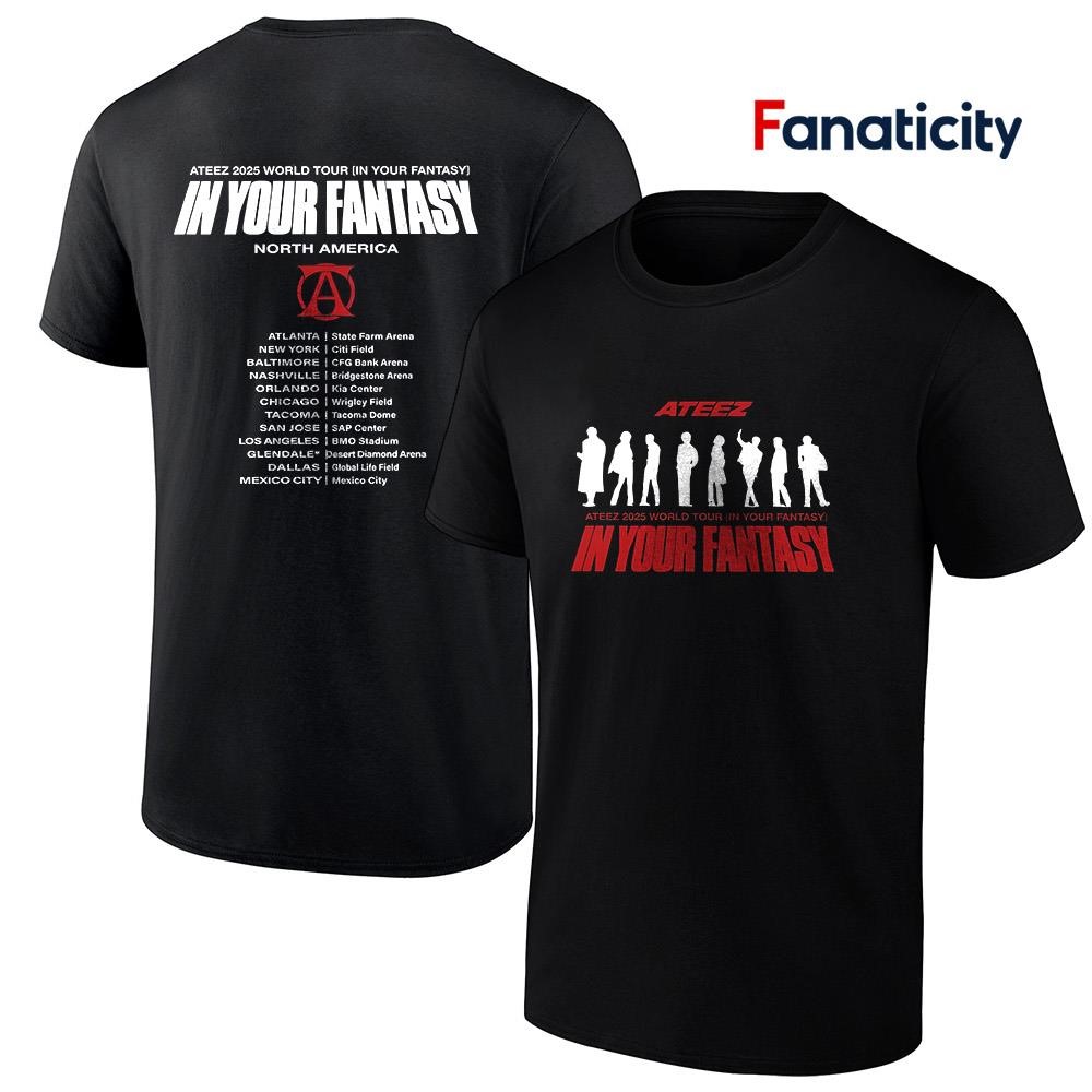 ATEEZ 2025 アメツ限定 T shirt TOUR ver Ateez 2025 World Tour in Your Fantasy North America tour