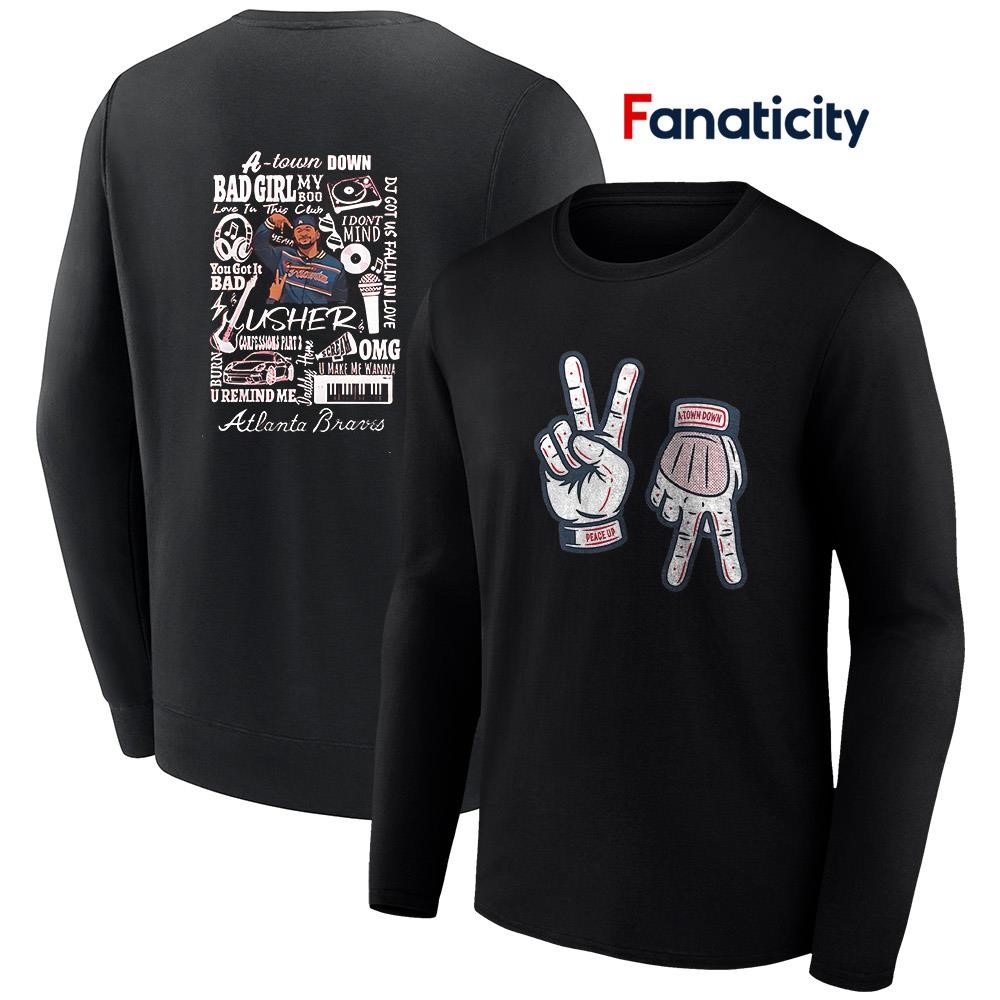 Atlanta Braves x Usher 2025 a town down peace up shirt