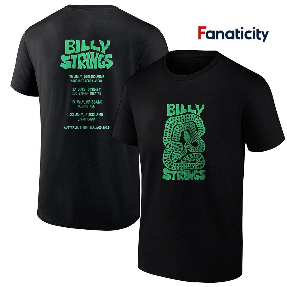 Billy Strings exclusive merchandise 2025 tour snake roster