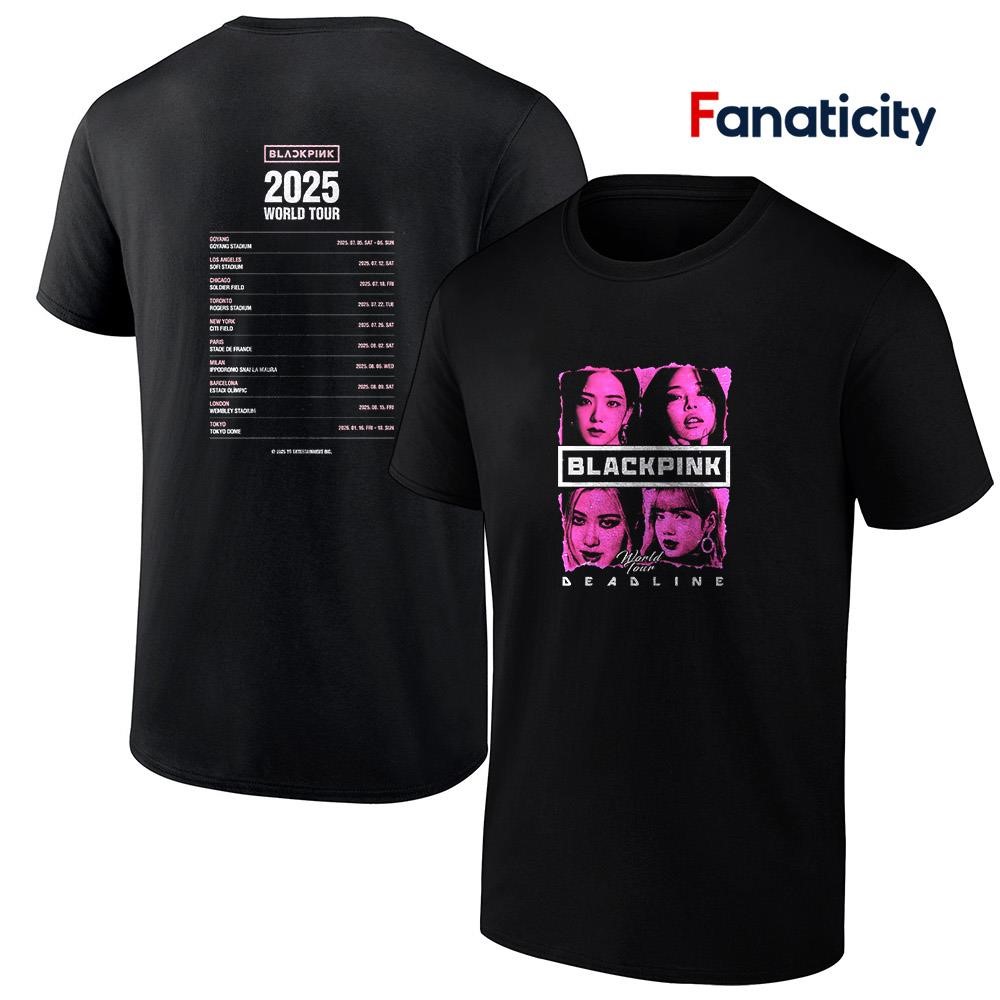 Blackpink Deadline World Tour 2025 roster shirt, hoodie