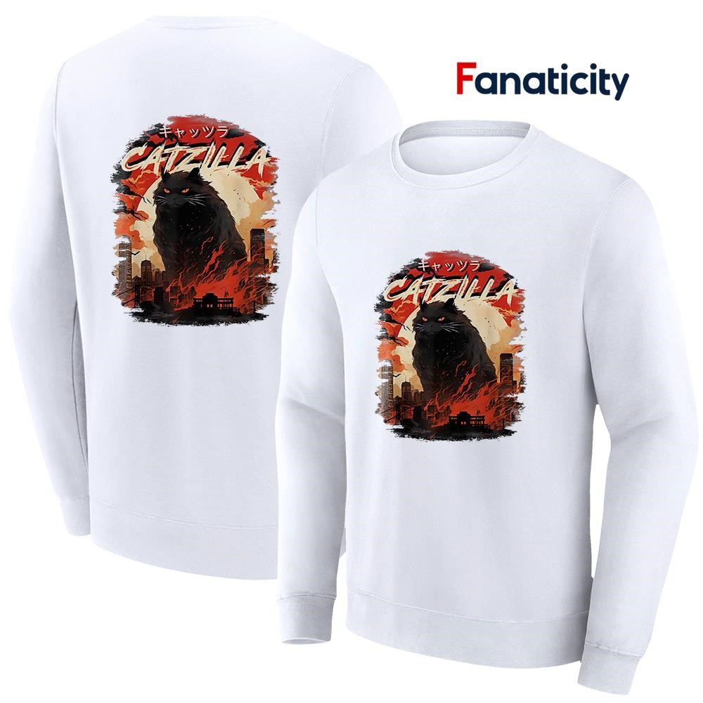 Cat Catzilla Japanese shirt, hoodie, sweater, long sleeve