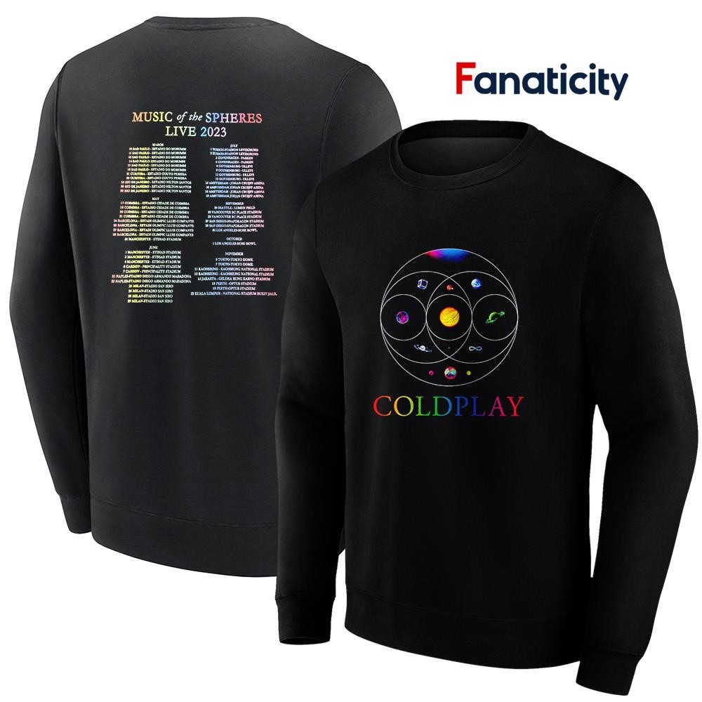 COLDPLAY ライブグッズ 2023 Tシャツ Lサイズ Coldplay 2023 Music Of The Spheres Tour T-Shirt - Mazeshirt