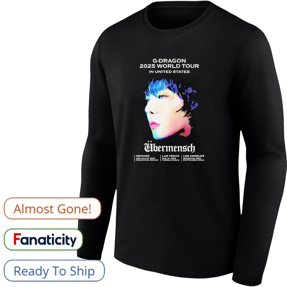 G-DRAGON 2025 WORLD TOUR Ubermensch 袖黒 G-Dragon Ubermensch Phase 3 USA World Tour 2025 shirt