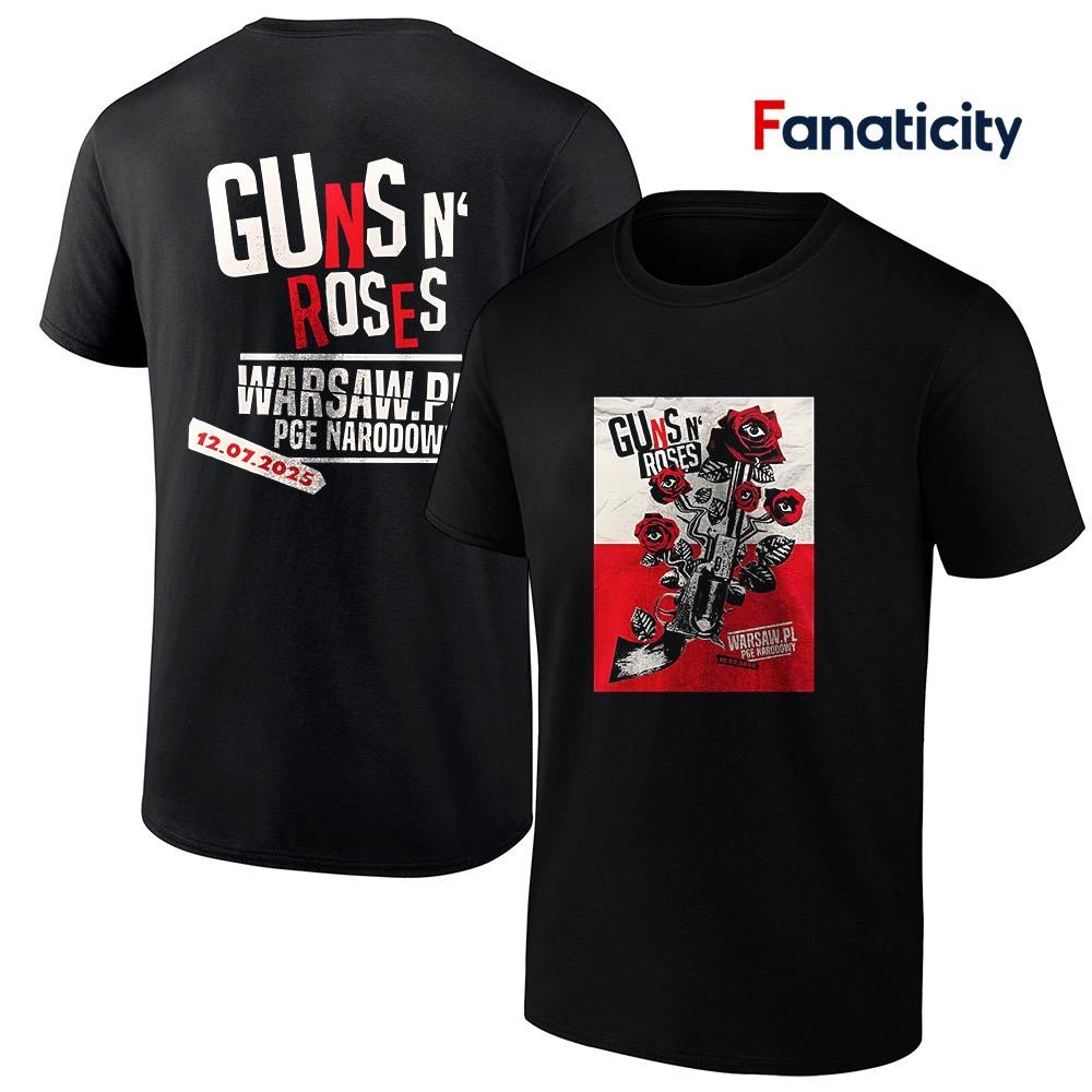 Guns N' Roses World Tour to Warsaw 2025 poster shirt, hoodie