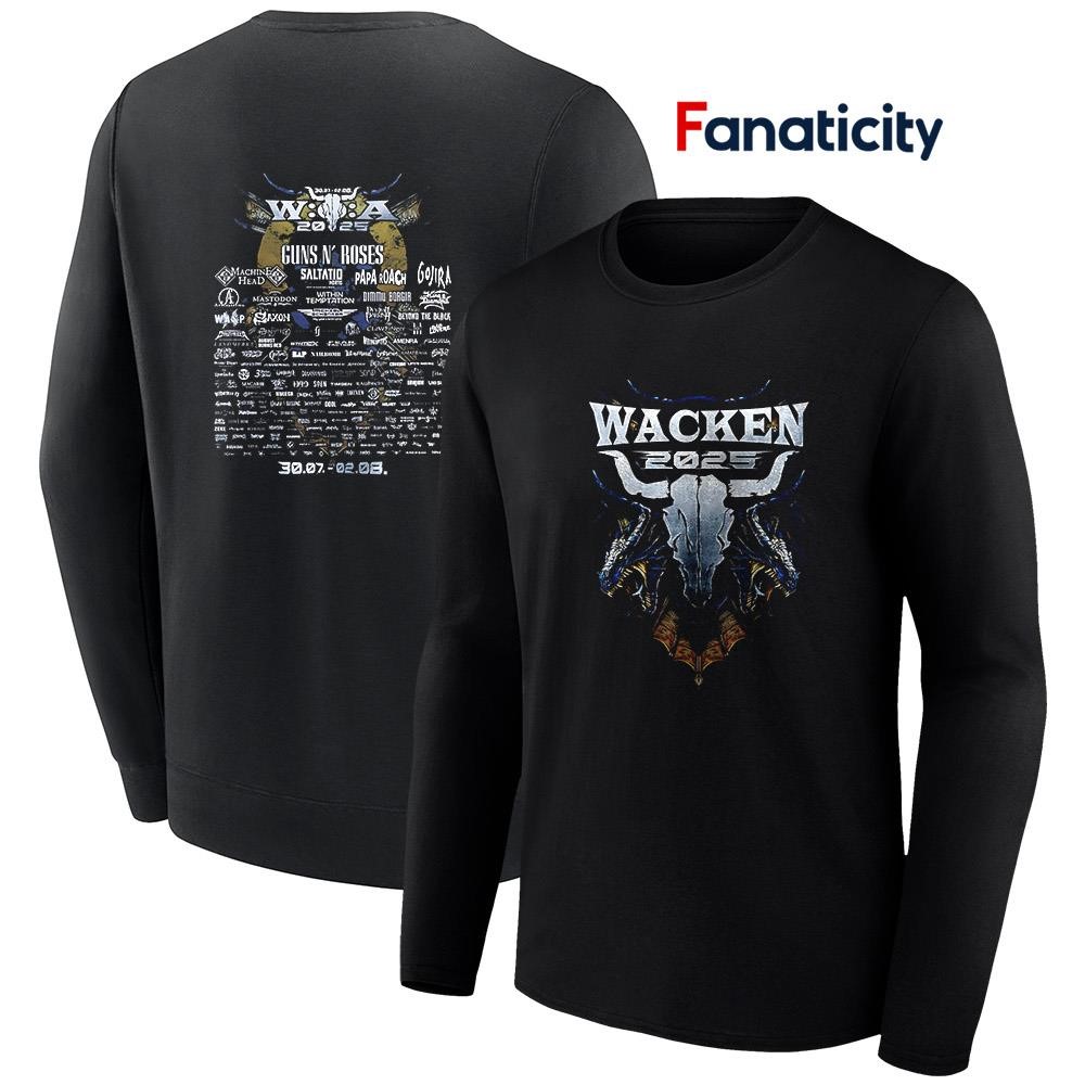 Guns n' Roses Wacken Open Air 2025 Dragons roster shirt