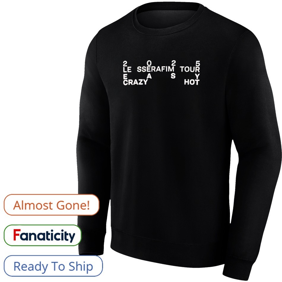 LE SSERAFIM 2025 TOUR Tシャツ ブラック LE SSERAFIM - S/S T-Shirt (Black) [EASY CRAZY HOT 2025 TOUR