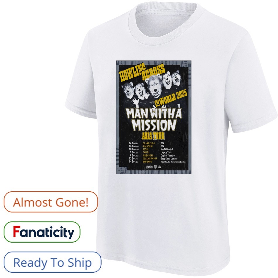 MAN WITH A MISSION　P.W.U.W. tour Tシャツ　XL Man With A Mission – Ran Touring Official Merchandise