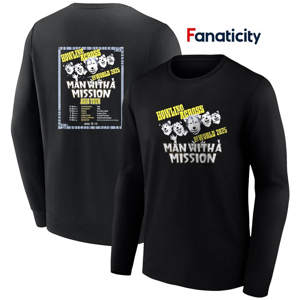 MAN WITH A MISSION ヨーロッパツアー 限定Tシャツ L Man Witha Howling Across World 2025 man with a mission shirt