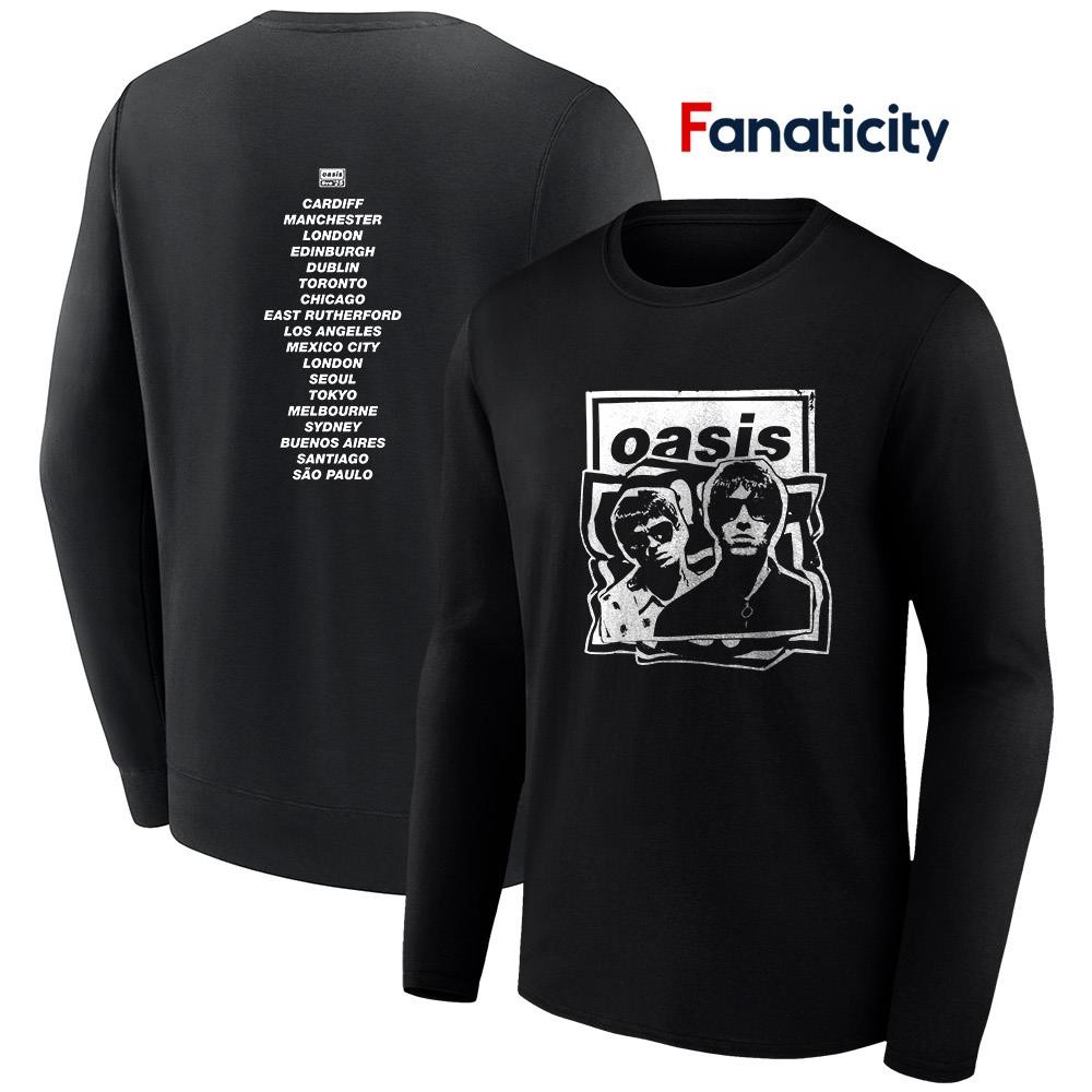 oasis live'25 ツアーTシャツ OASIS Live 25 Tour 2025 Vintage Harajuku Summer Unisex O