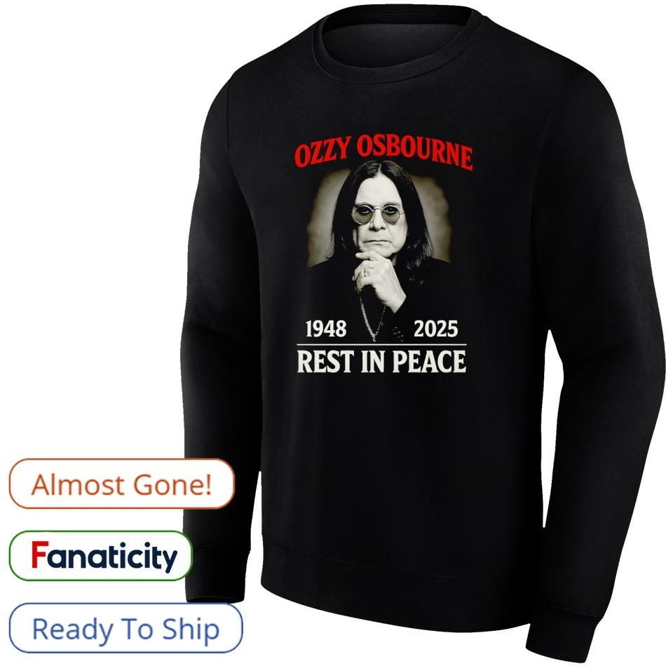 ot924 Ozzy Osbourne Memorial 1948 2025 Vintage Tribute Shirt