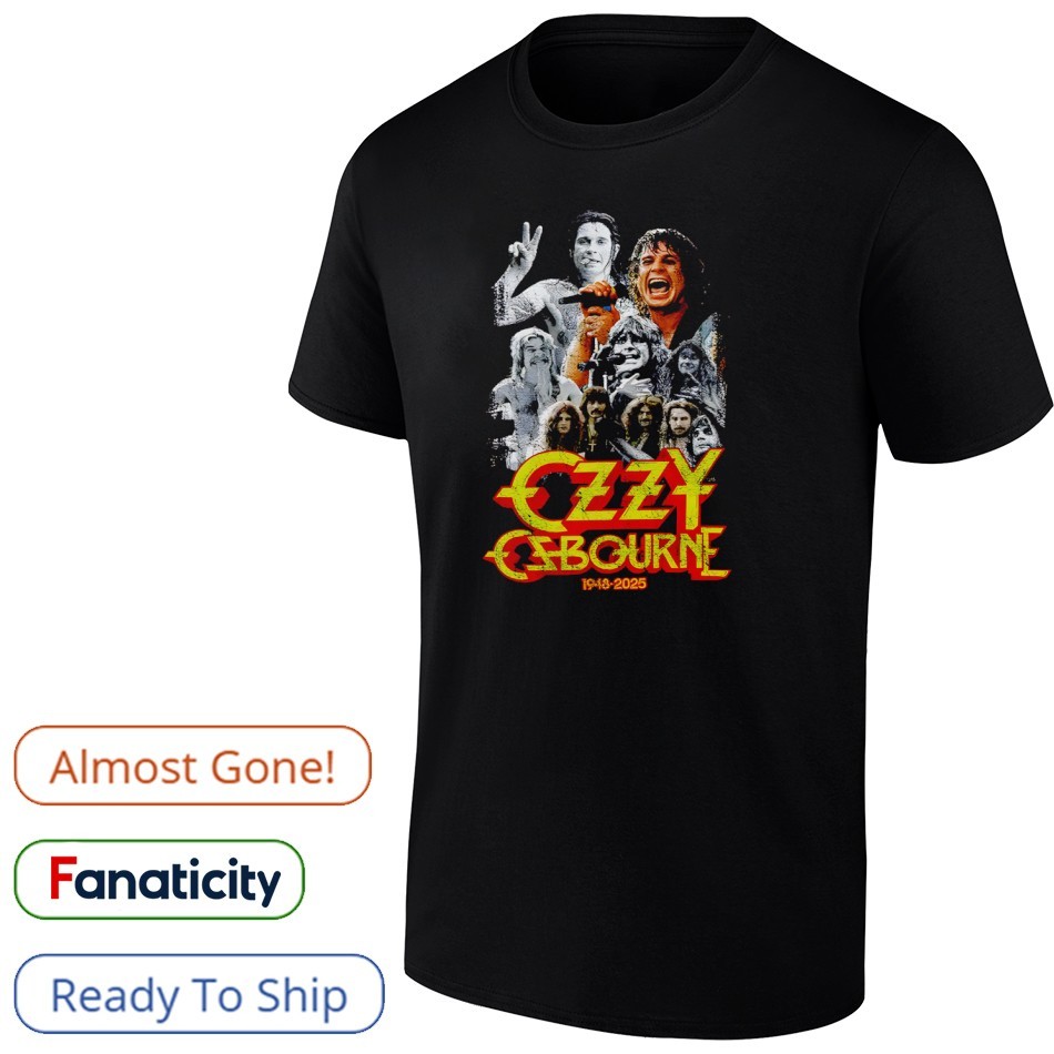 OZZY OSBOURNE Tシャツ Vintage Ozzy Osbourne Tattoos All Over Print Concert T Shirt