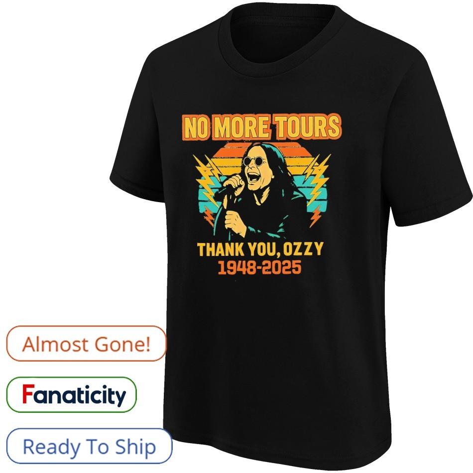 OZZY OSBOURNE Tシャツ Ozzy Osbourne no more tours thank you 1948 2025 shirt