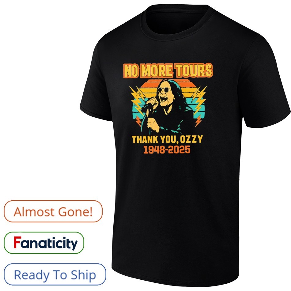 Ozzy Osbourne A NIGHT OF MERRY Tシャツ Official Inmemory Of Ozzy Osbourne 1948 – 2025 Thank You For