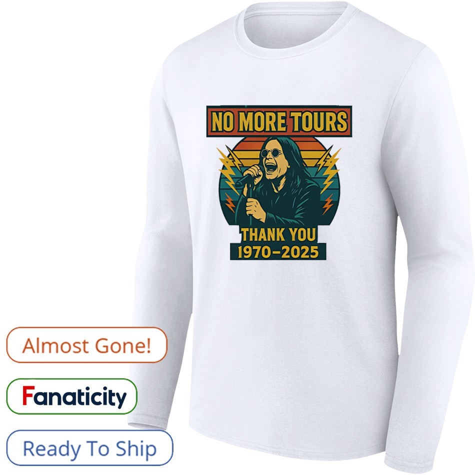 Ozzy Osbourne no more tours thank you 1970 2025 shirt