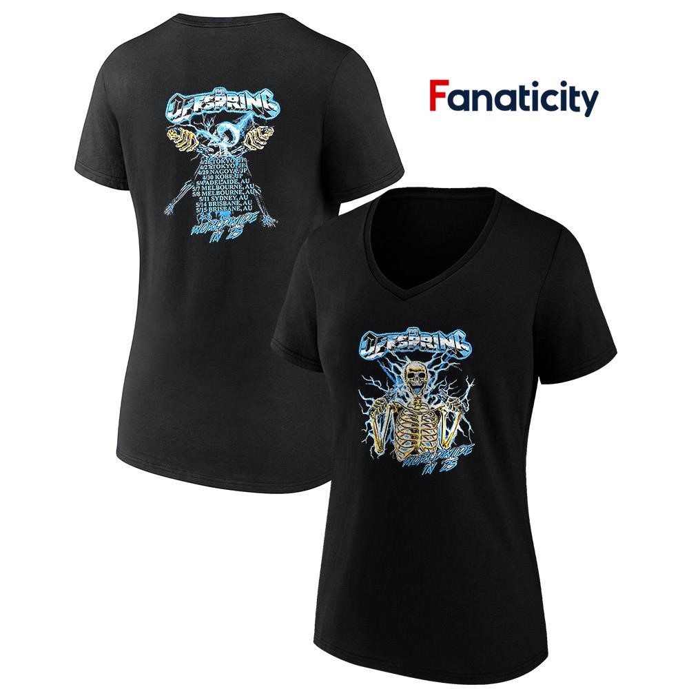 The Offspring オフスプリング 2025 ツアー Tシャツ The Offspring Worldwide 2025 in 25 skeleton shirt, hoodie