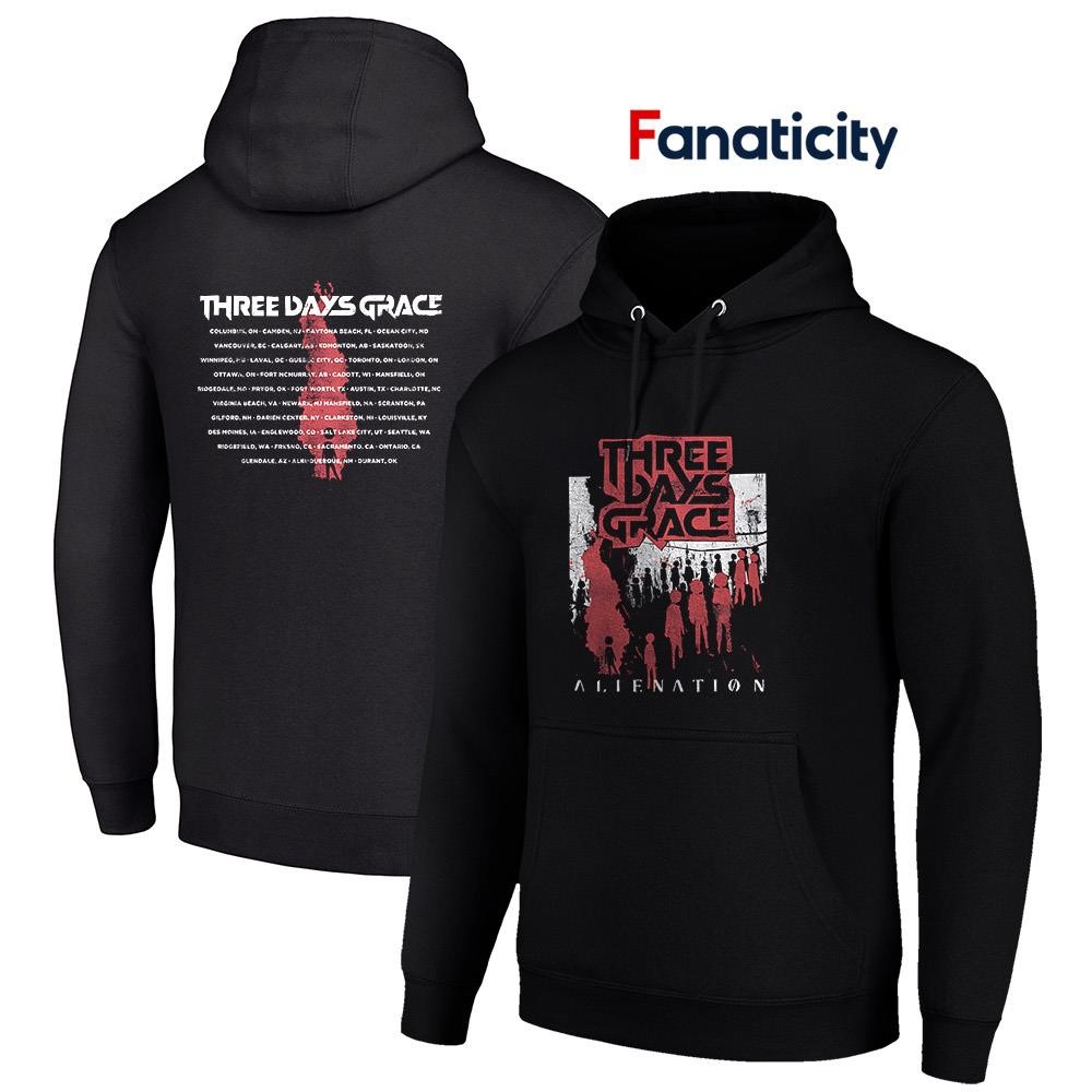 Three Days Grace Alienation 2025 tour shirt, hoodie, sweater