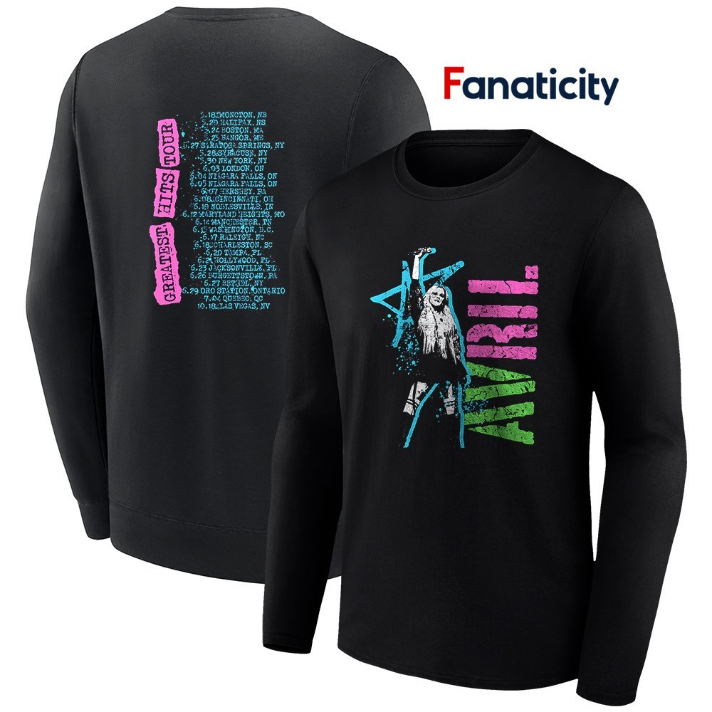 Avril Lavigne Japan Tour 2022 Tシャツ Vintage Avril Lavigne Tour Black Color Cotton All Size Shirt