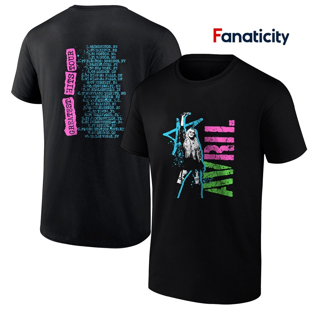 Avril Lavigne Greatest Hits tour 2025 dateback colorful