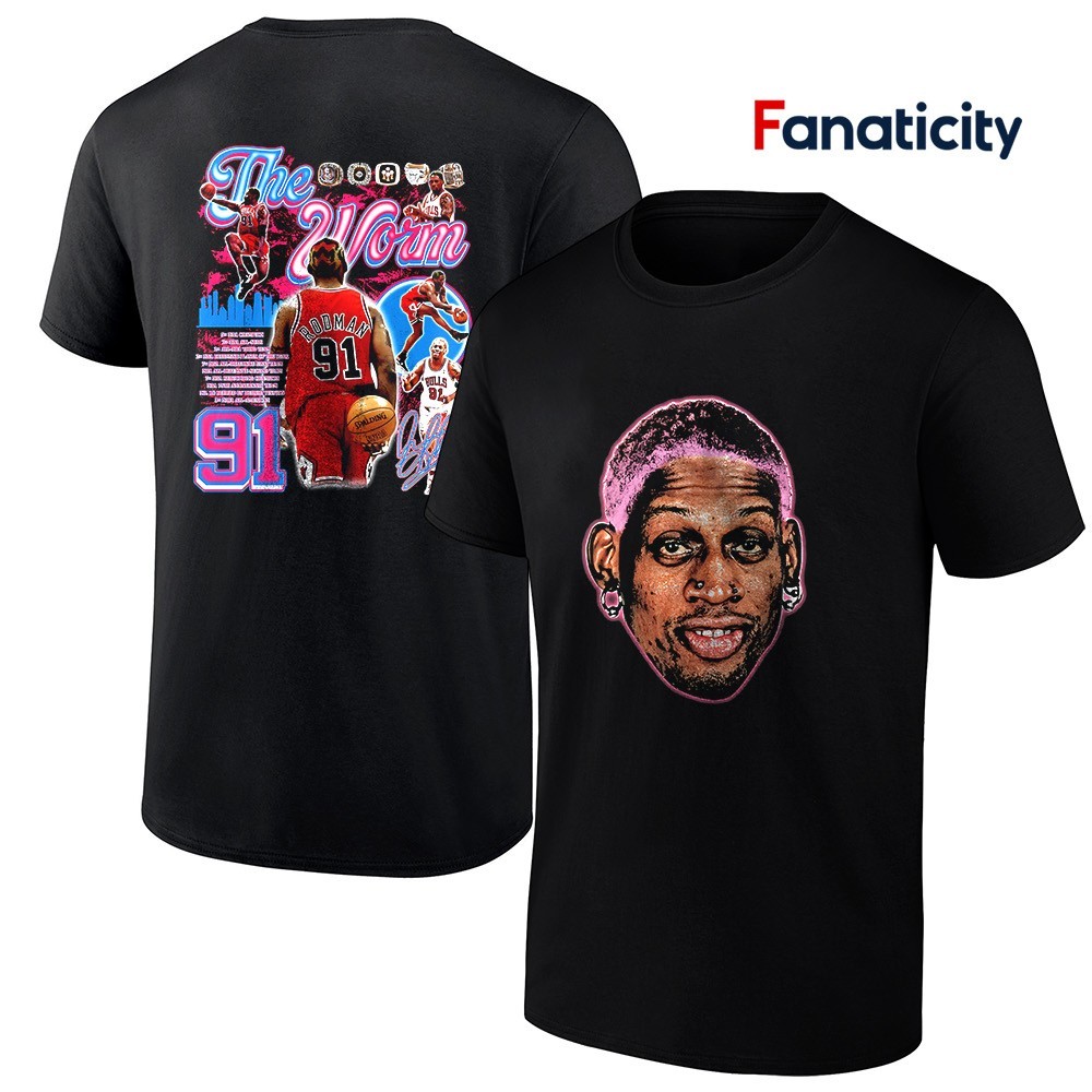 Chicago Bulls Dennis Rodman the Worm signature vintage shirt