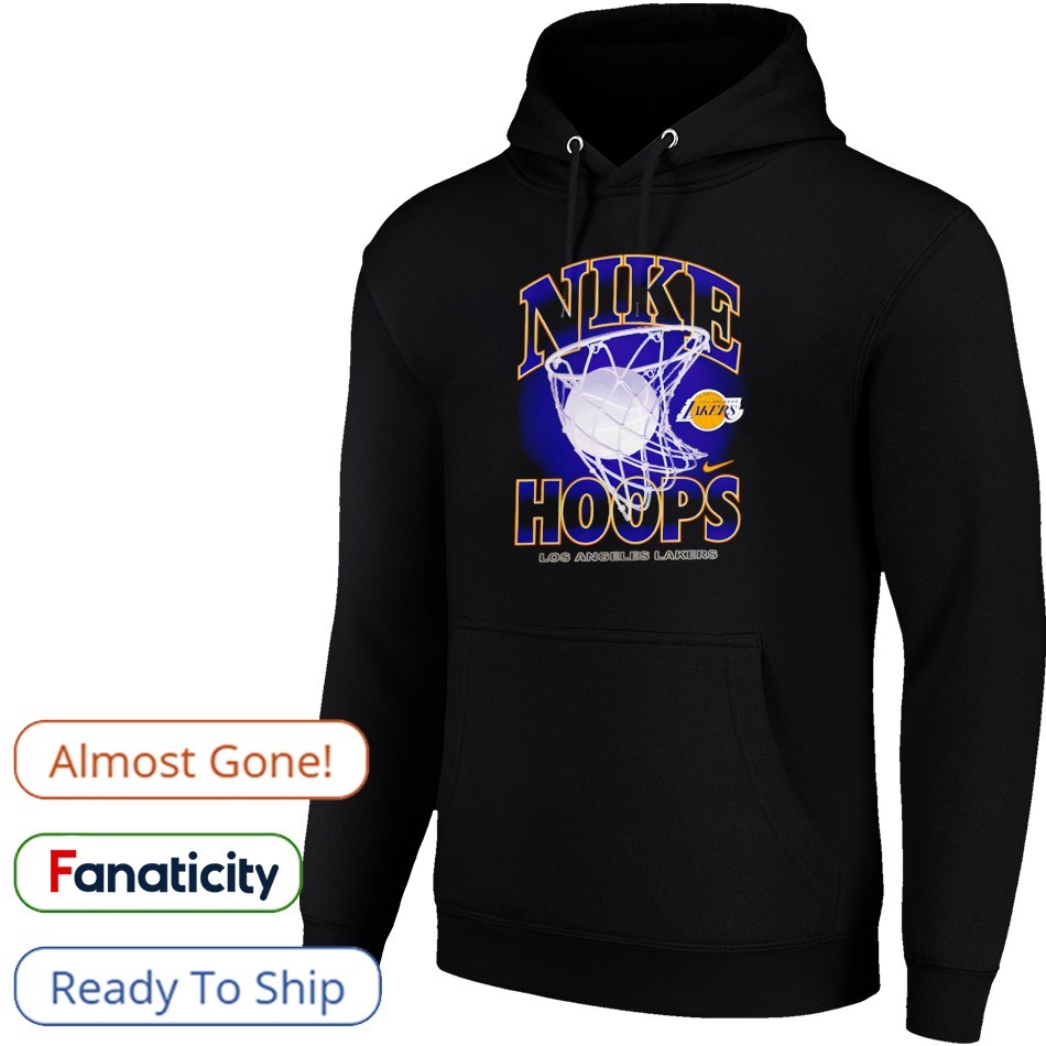 Nike Los Angeles Lakers バスケパーカー 2XL mens-nike-black-los-angeles-