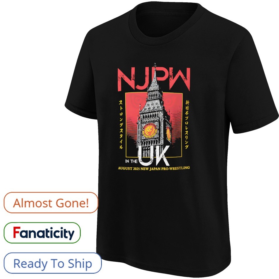 趣味 Team NJPW vol.17.21. NJPW in the UK august 2025 New Japan pro wrestling shirt