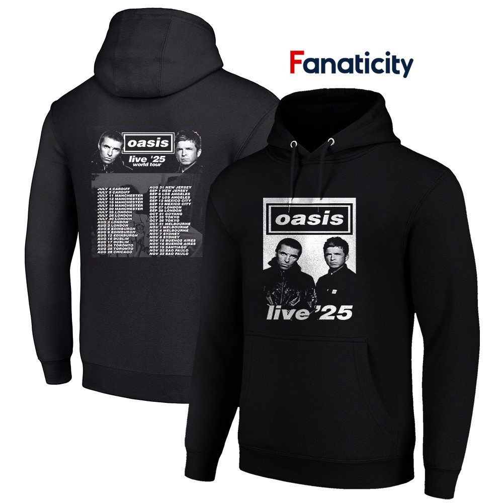 Oasis Live'25ツアーTシャツ L マンチェスター7/11 Live '25 Manchester Event T-Shirt Black – Oasis Live '25