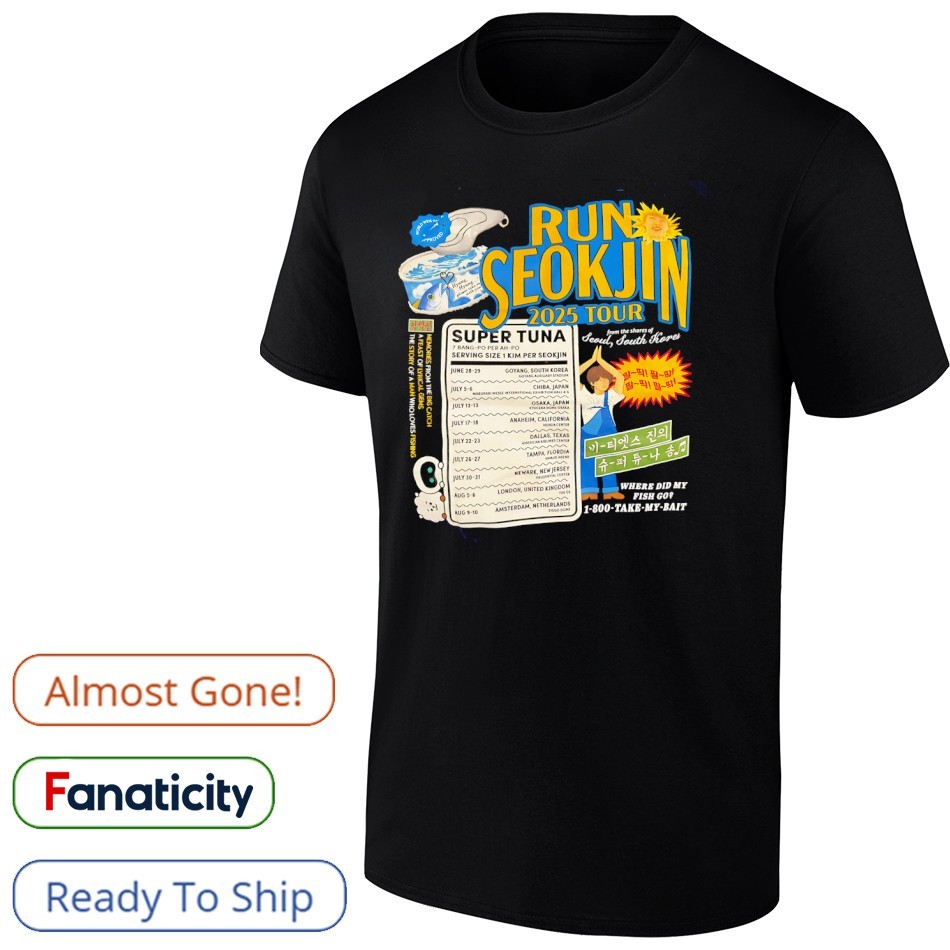 #RUN SEOKJIN EP TOUR 2025 Tシャツ Mサイズ 新品 Run SeoKjin Ep Tour 2025 roster shirt, hoodie, sweater, long