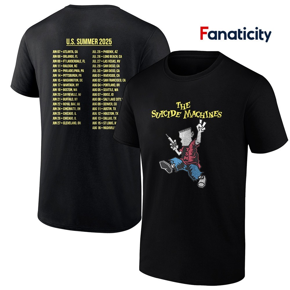 The Suicide Machines US Summer 2025 tour dates shirt, hoodie